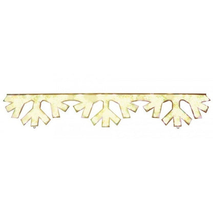 WarmWhiteEmeringSnowflakeSkylineOverheadDecoration