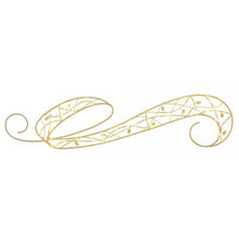 LED Arabesque Scroll Accent 9.8' x 2.2' interior overhead motif with 105 warm white mini lights and 20% twinkle.