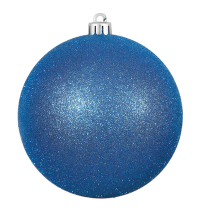Glitter Round Ornaments 4" - 12" Sizes (Sold in Sets)