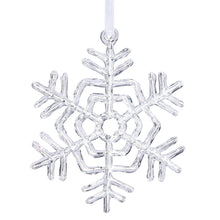 5" or 12" Clear Acrylic Snowflake Ornament (Set of 4)