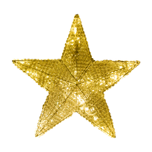 Crystal Star Tree Topper, commercial crystal-beaded LED star for Sequoia Trees; 24- or 36-inch, for outdoor high-visibility displays