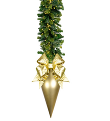 Garland Drop with 24" Elegant Finial & 18" Bow