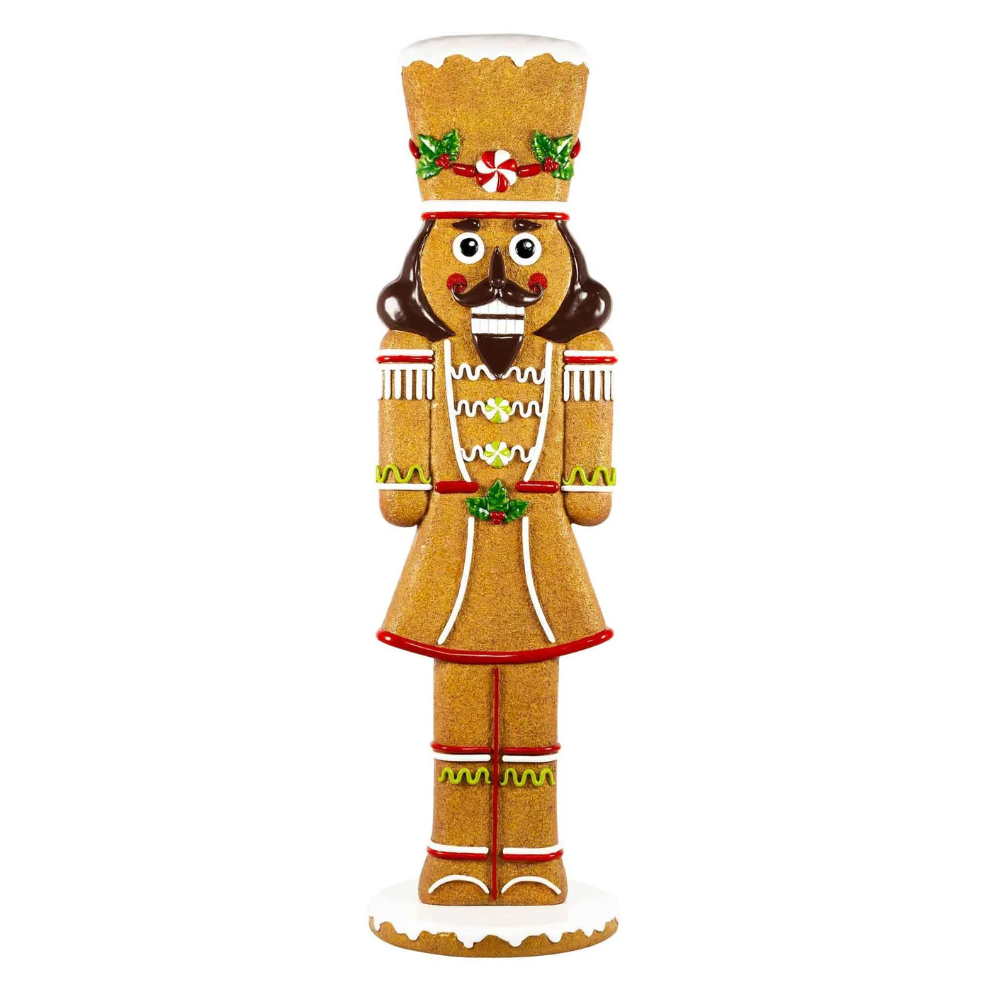 6' Gingerbread Nutcracker Holiday Prop for Commercial or Residential Spaces