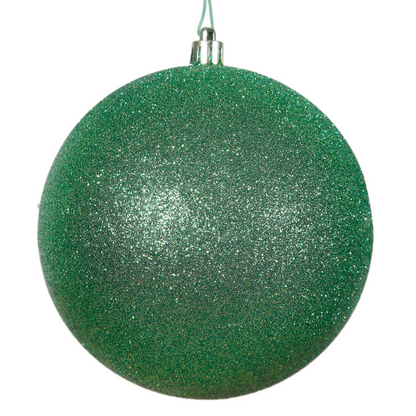 Glitter Round Ornaments 4" - 12" Sizes (Sold in Sets)