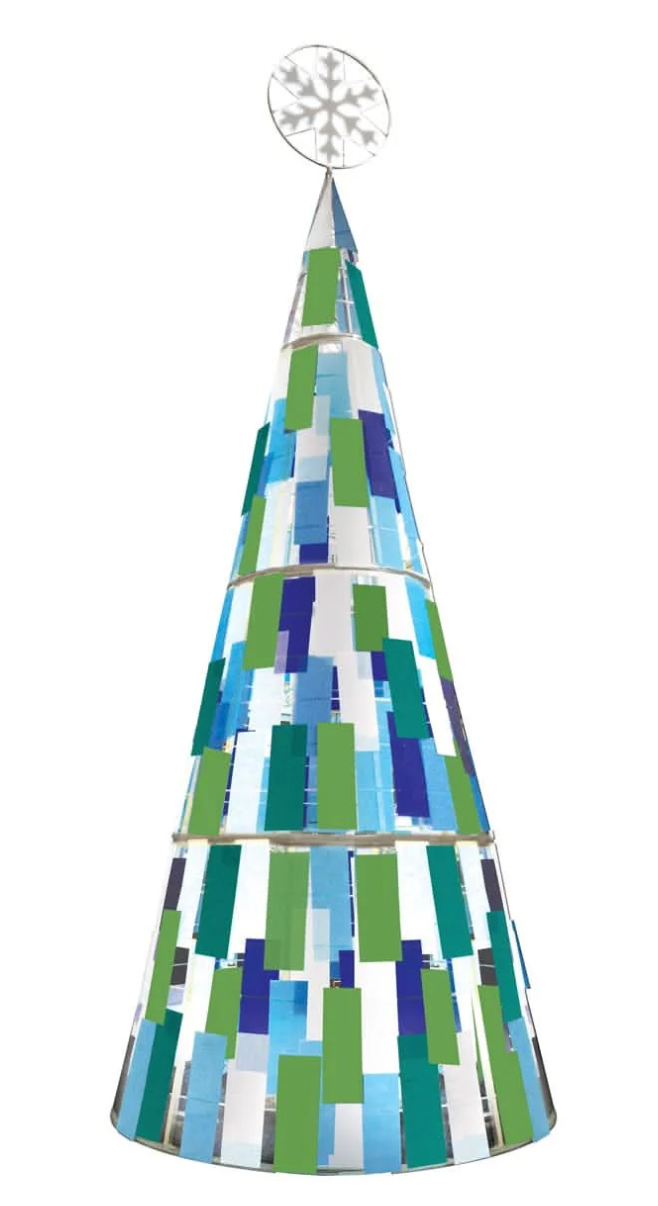 Commercial Coastal Mosaic Christmas Tree