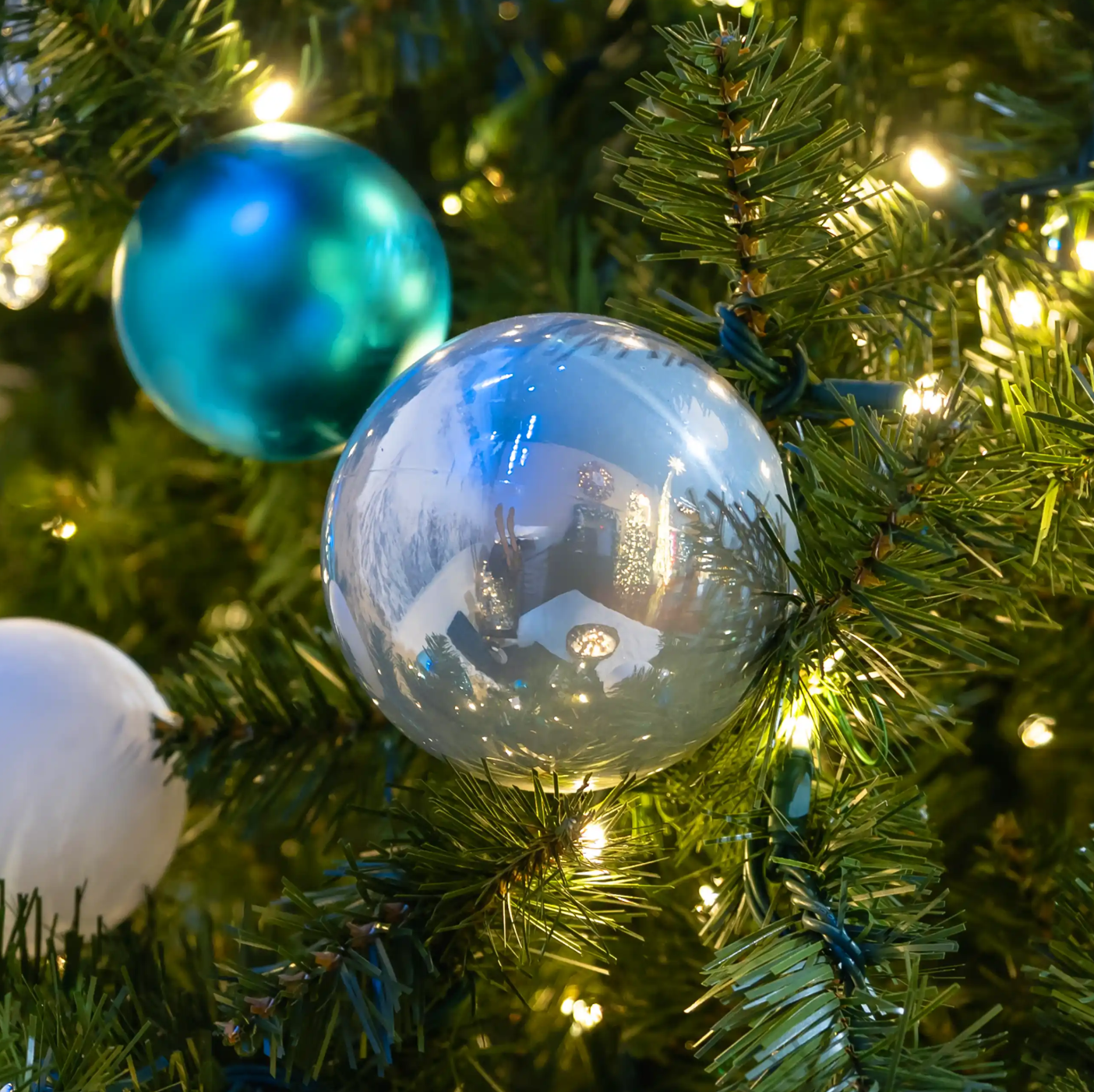 Pearlized Ornament Ball Sets , commercial cloudy-finish ornaments sold in increments of 12