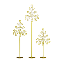 LED Illuminated Snowflake Trees - Set of 3