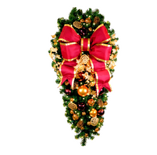Decorated 4' Traditional Spray with 18" Red Bow
