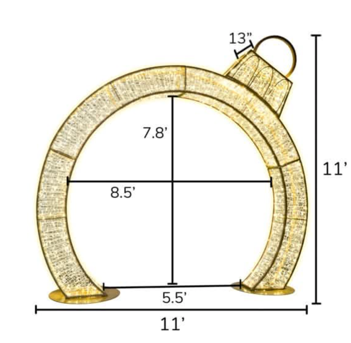 11' Giant Walk Through Ornament