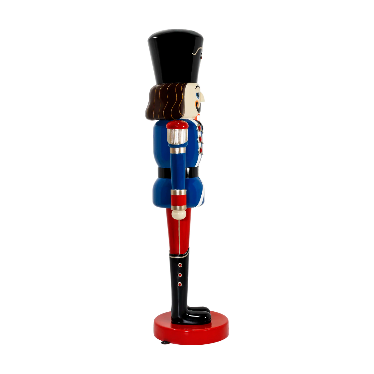 6-foot Classic Nutcracker prop designed as a traditional holiday focal point and photo moment