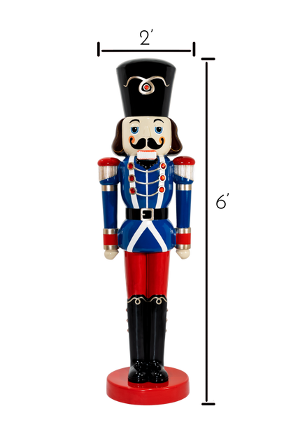Length 1.75' and width 1.5' Classic Nutcracker prop dimensions