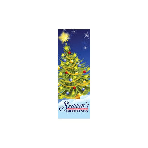 Electric Tree Light Pole Banner , full-color high-res digital print on 18 oz reinforced vinyl, double-sided with same art