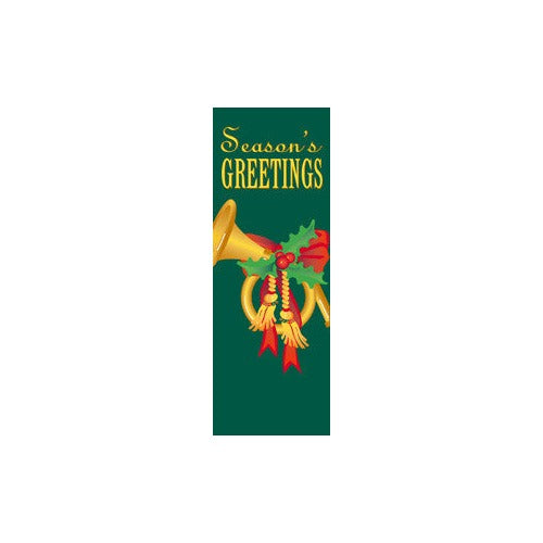 French Horn light pole banner, full-color high-res digital print, double-sided; available in 30×60, 30×84, 30×94-96