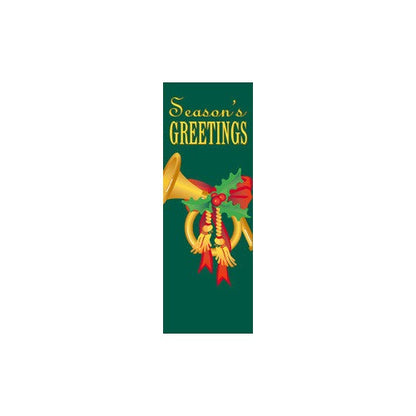 French Horn light pole banner, full-color high-res digital print, double-sided; available in 30×60, 30×84, 30×94-96