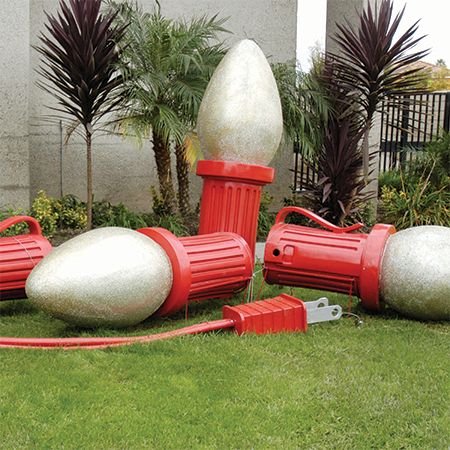 8' cord length plug-and-cord kit with 30" height, 25 lb weight and capacity for 3 oversized bulbs