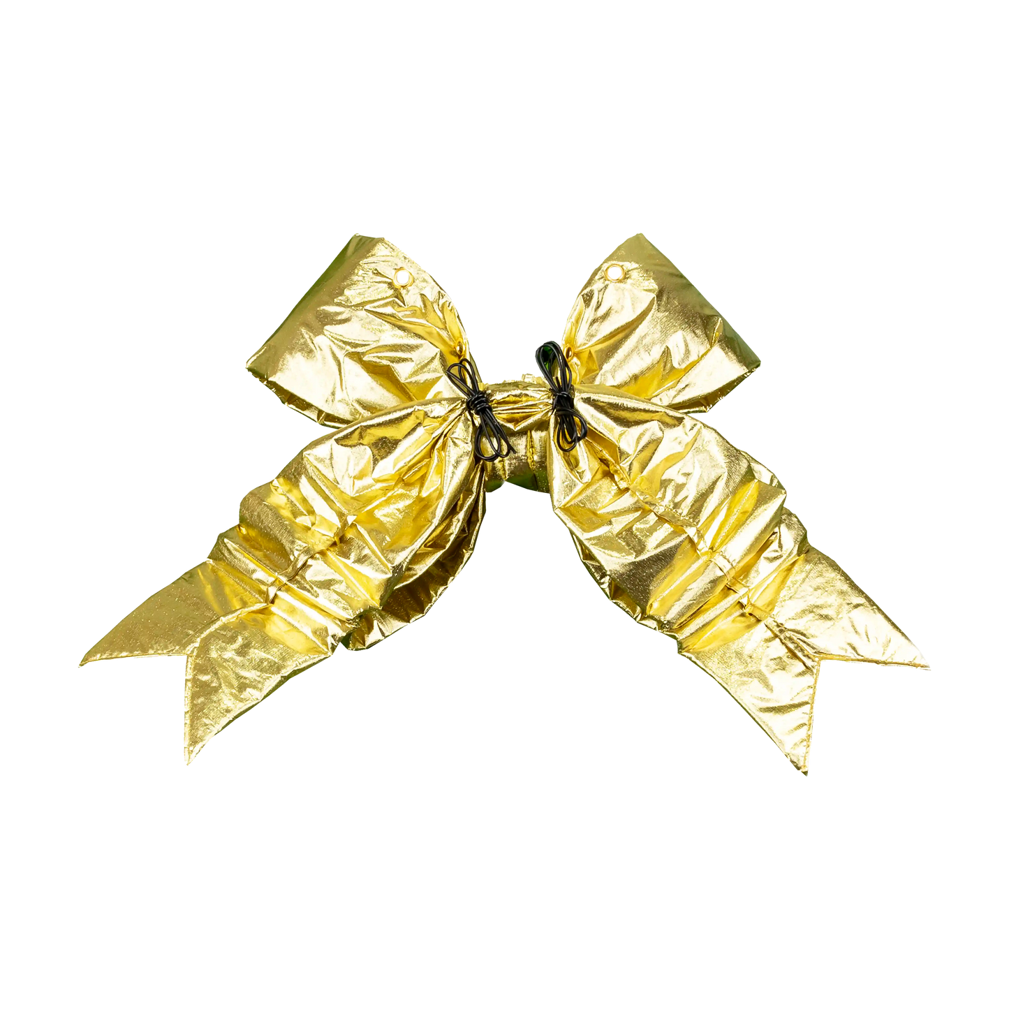 Commercial outdoor decorative bow for wreaths, garlands, trees, building facades, hotel entrances, storefronts and municipal displays