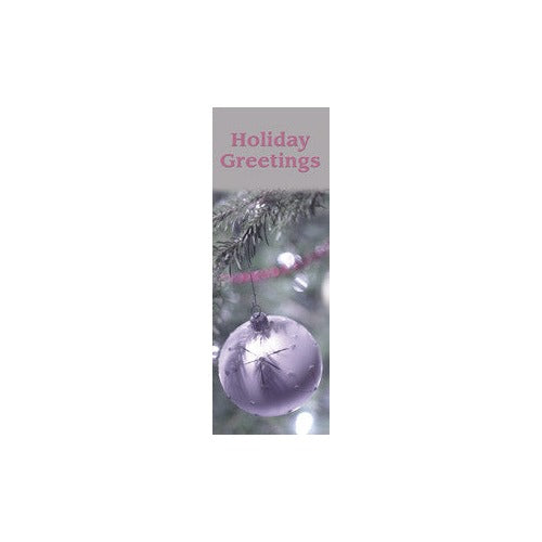 Holiday Greeting Silver Ornament light pole banner, double-sided full-color design
