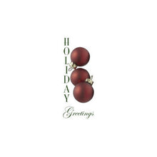 Holiday Greetings Ornaments light pole banner, double-sided digital print on 18 oz vinyl; sizes 30×60, 30×84, 30×94-96