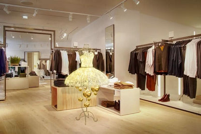 Clear silicone netting woven with 196 warm white mini lights mounted on an elegant golden stand