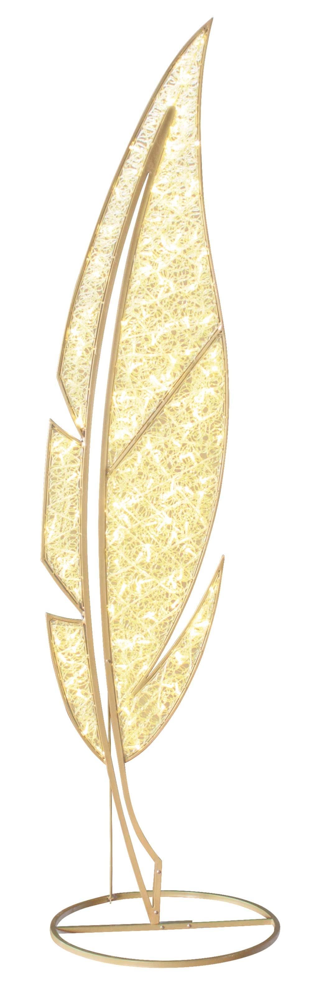 LED Feather 9.94' warm white mini lights vertical accent with 168 warm white mini LEDs and 20% twinkle
