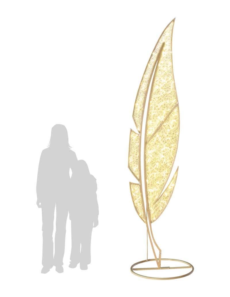 Gold frame with clear silicone netting woven with warm white LED mini lights, 168 mini lights total