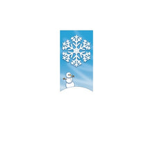 Little Snowman light pole banner, full-color digital print, double-sided with same art; available in 30″×60″, 30″×84″, 30″×94-96″