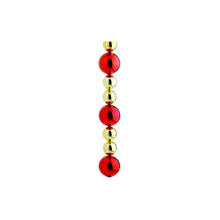 Red and gold bead ornament stringers, set of 4