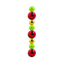 Red, gold and green bead ornament stringers, set of 4