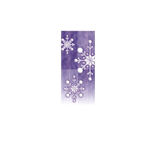 Paper Snowflake Light Pole Banner (Purple), full-color digital print on 18 oz reinforced vinyl, double-sided; stock sizes 30×60, 30×84, 30×94-96