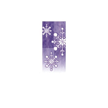 Paper Snowflake Light Pole Banner (Purple), full-color digital print on 18 oz reinforced vinyl, double-sided; stock sizes 30×60, 30×84, 30×94-96
