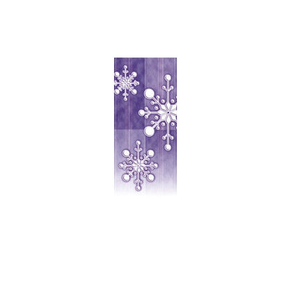 Paper Snowflake Light Pole Banner (Purple), full-color digital print on 18 oz reinforced vinyl, double-sided; stock sizes 30×60, 30×84, 30×94-96