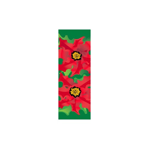 Poinsettia Light Pole Banner, double-sided full-color holiday banner in 30" x 60", 30" x 84" and 30" x 94-96" sizes