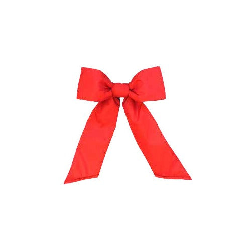 Premium Red Outdura Bow, structural commercial holiday bow with multiple sizes and trim options