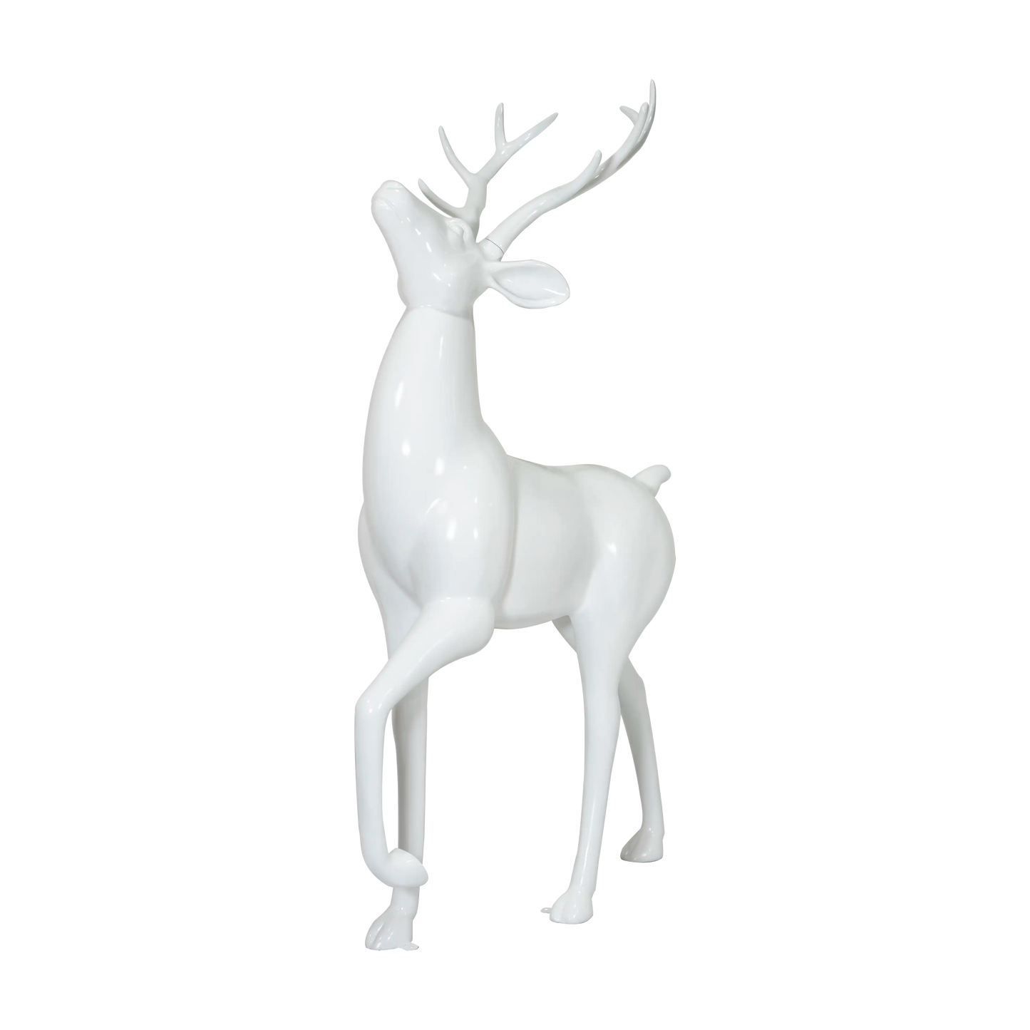 Regal Standing Reindeer commercial fiberglass reindeer, 7' tall, unlit, 46 lb