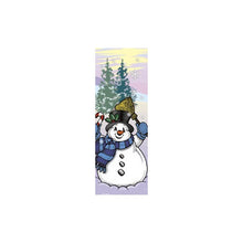 Snowman with Broom light pole banner, double-sided full-color digital print on 18 oz reinforced vinyl