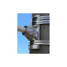 XL banner bracket set for single or double pole banners up to 72 inches; three-band clamps with .812-inch fiberglass rods