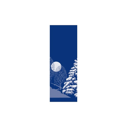 Winter Trees & Moon Light Pole Banner , full-color screen print; available in 30″×60″, 30″×84″, and 30″×94-96″ sizes