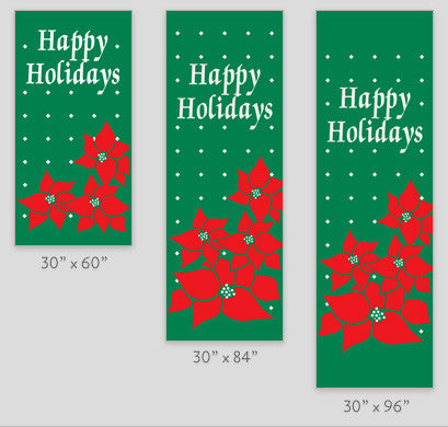 Sea grass green marine acrylic fabric banner with white and green screen-printed inks; available in 30 x 60, 30 x 84, 30 x 94-96 sizes