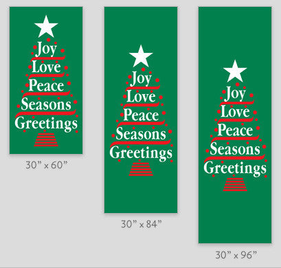 Sea grass green marine acrylic banner screen-printed with white and green inks, double-sided; available in 30"×60", 30"×84", 30"×94-96"