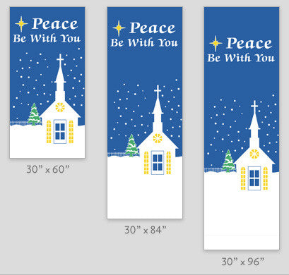 Pacific Blue marine acrylic banner, screen printed in white, yellow and green inks; double-sided, customizable sizes