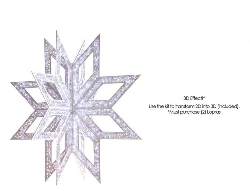 Indoor Outdoor 3D Snowflake Chandelier
