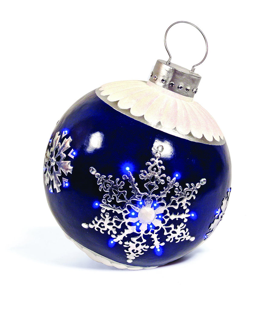 28" Blue Lit LED Large Christmas Ornament