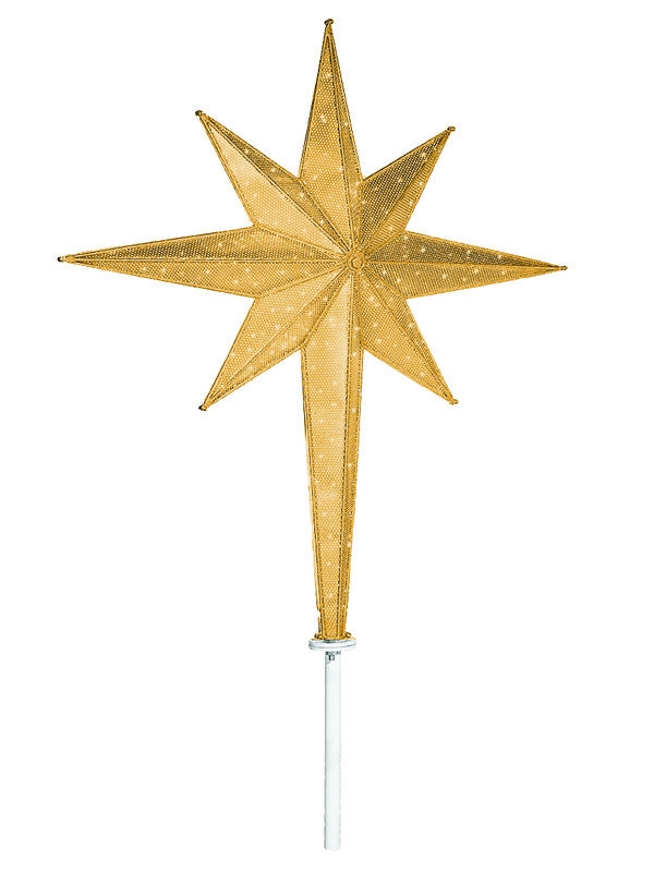 Large Gold Moravian Star Christmas Tree Topper