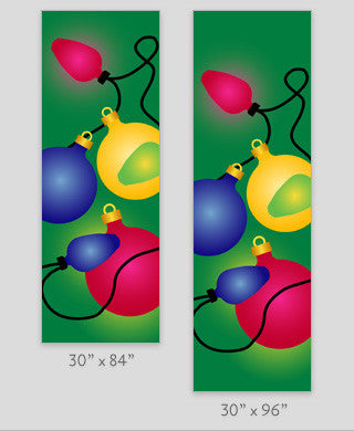 Holiday Ornaments Light Pole Banner