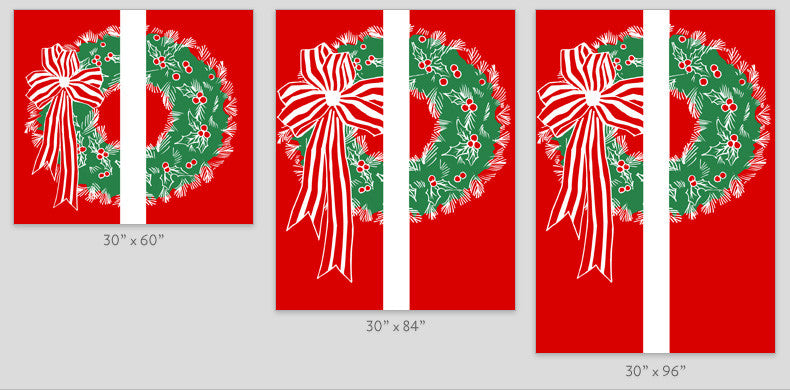 Double Wreath Light Pole Banner (Double Set)