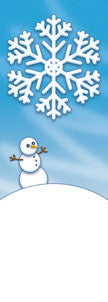 Little Snowman light pole banner, full-color digital print, double-sided with same art; available in 30″×60″, 30″×84″, 30″×94-96″