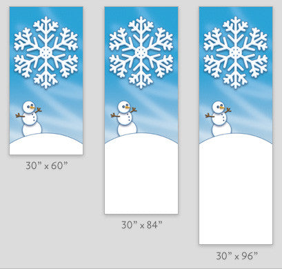 Little Snowman Light Pole Banner