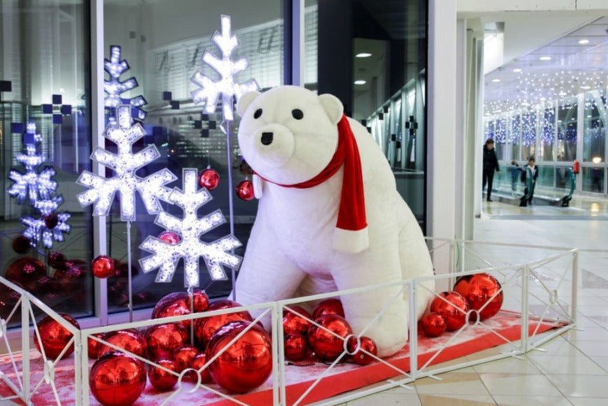 Inflatable Polar Bear Holiday Winter Decoration