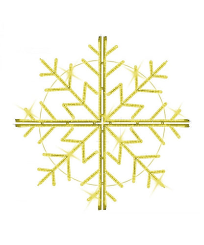 7' LED Rope Light Hanging Snowflake Chandelier