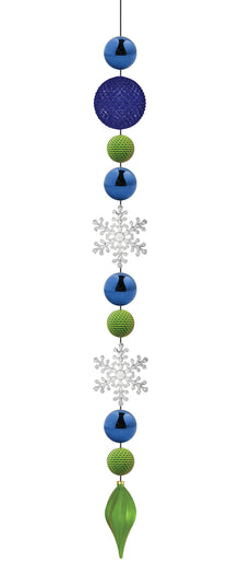 8' Blue Green Ornament Drop